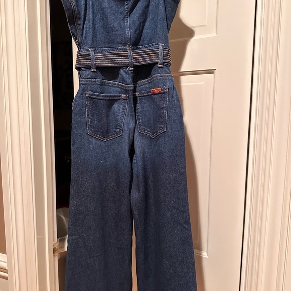 7 FOR ALL MANKIND DENIM CROPPED JUMPSUIT! - Picture 2 of 3